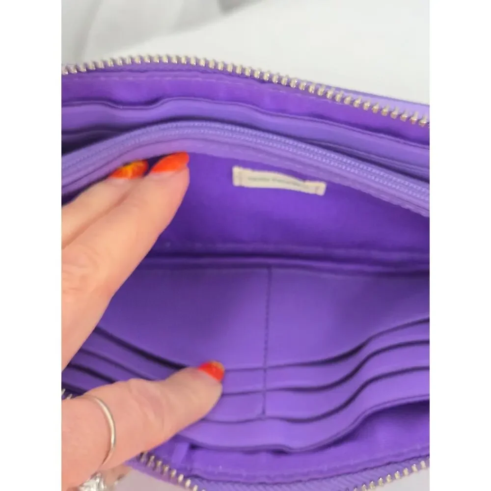 Vera Bradley NWT Essential Continental Wallet Cotswolds Dahlia purple silver - Picture 12 of 14